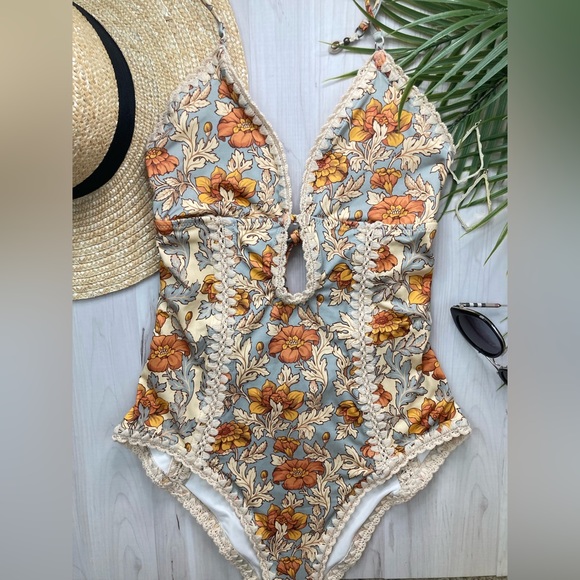 Zimmermann Crochet Keyhole One-Piece Swimsuit - Picture 5 of 8